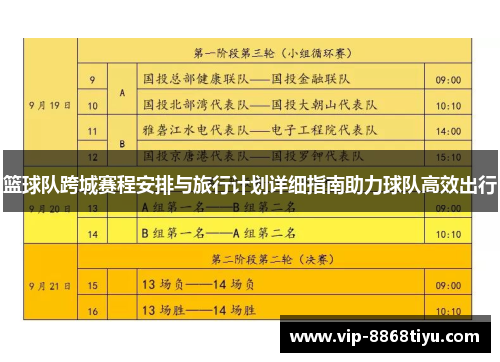 篮球队跨城赛程安排与旅行计划详细指南助力球队高效出行