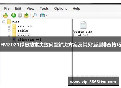 FM2021球员搜索失败问题解决方案及常见错误排查技巧